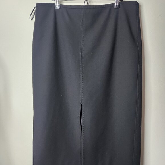 J Crew Pencil Midi Skirt Four Season Stretch Size 14 Black Carreman - Picture 2 of 9
